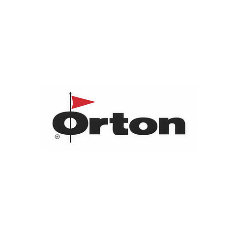 Orton logo featuring a red flag, representing a reputable brand in pottery and ceramics.