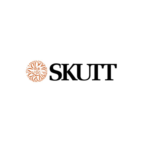 SKUTT logo featuring a sun design, representing quality pottery and ceramics equipment.