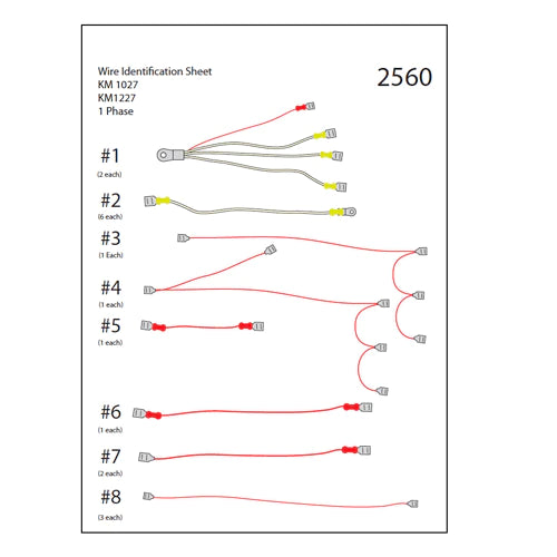 Skutt KM Harness Wire Set - KM1227/KM1027/KM1222/KM1022/KM1022-3/KM822/KM822-3 1ph