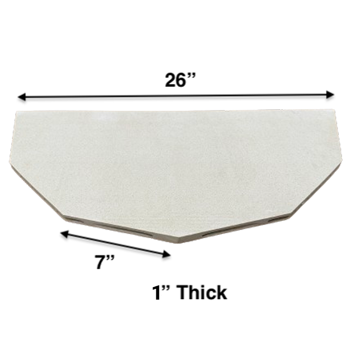 26"x 13" x 1" Half Dodecagon (12-Sided) CoreLite Kiln Shelf