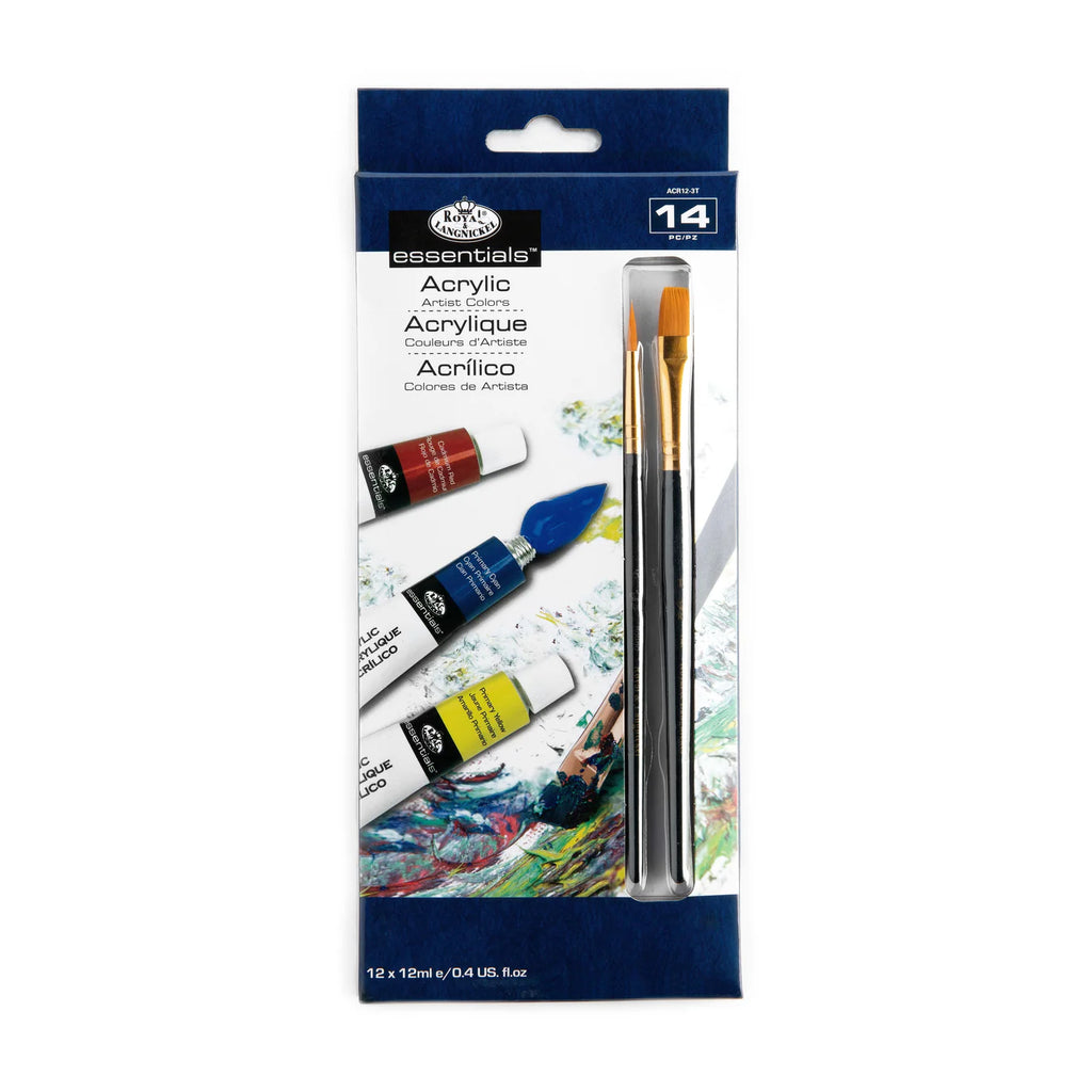 Acrylic Paint Pack with Brushes, 14-Piece