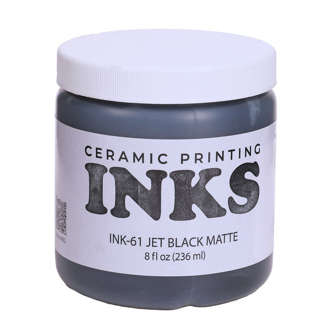 Jet Black Matte Ceramic Printing Ink by Amaco (INK-61)