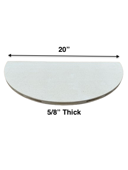 20 Half Round x 5/8 CoreLite Kiln Shelf