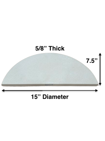 15 Half Round x 5/8 CoreLite Kiln Shelf