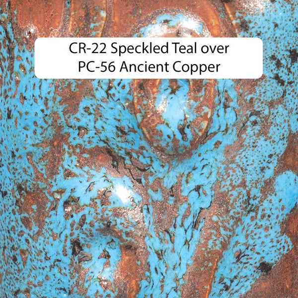 CR-22 Speckled Teal Crawls Glaze by Amaco