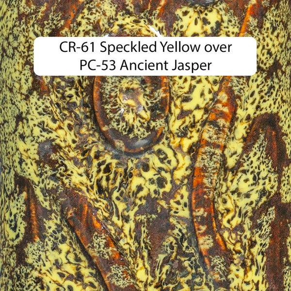 CR-61 Speckled Yellow Crawls Glaze by Amaco