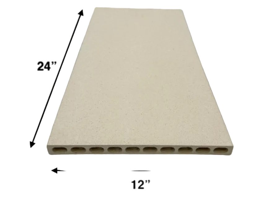 24" x 12" x 3/4" Hollow Core Kiln Shelf
