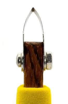 P1 Curved V Tip Carving Tool - Striped Wood