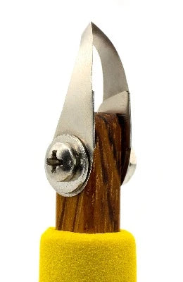 P1 Curved V Tip Carving Tool - Striped Wood