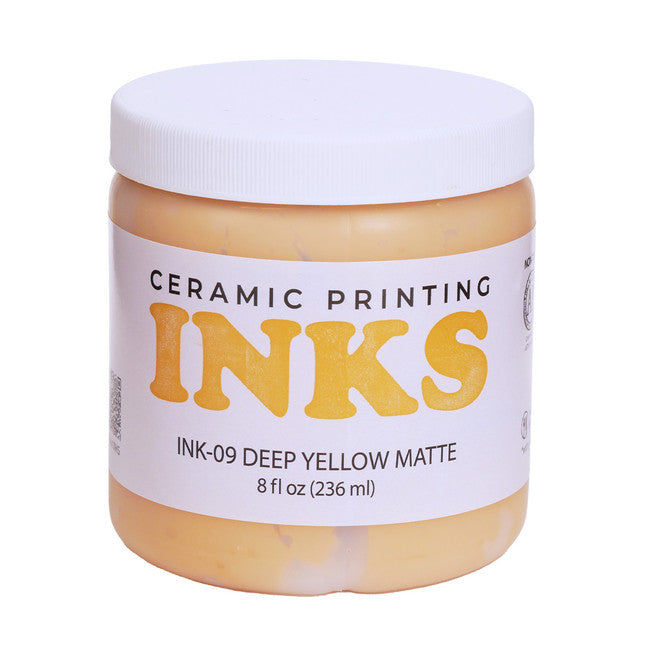 Deep Yellow Matte Ceramic Printing Ink by Amaco (INK-09)