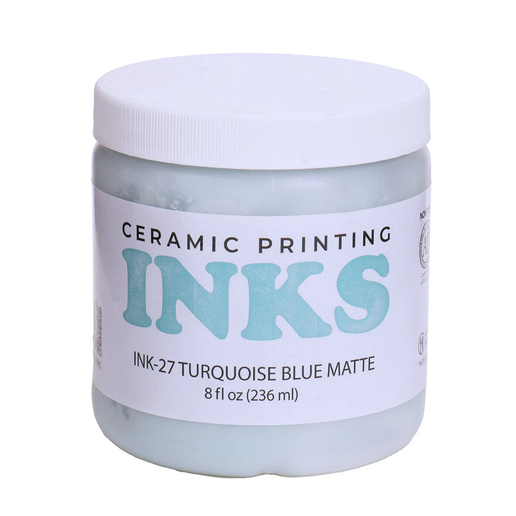 Turquoise Matte Ceramic Printing Ink by Amaco (INK-27)
