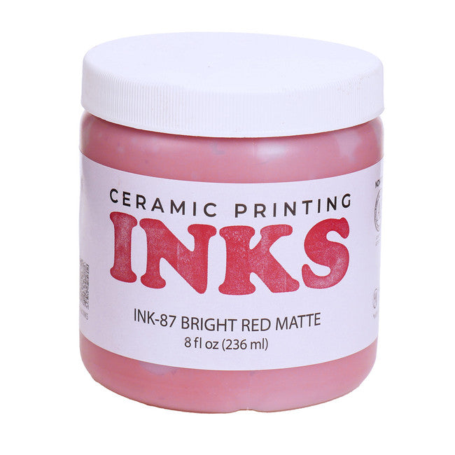 Bright Red Matte Ceramic Printing Ink by Amaco (INK-87)