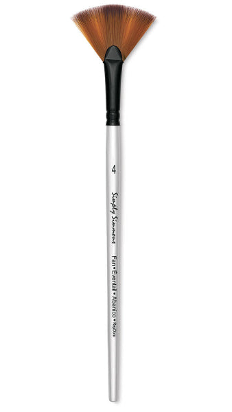 Robert Simmons Synthetic Fan Blender Brush, Short Handle