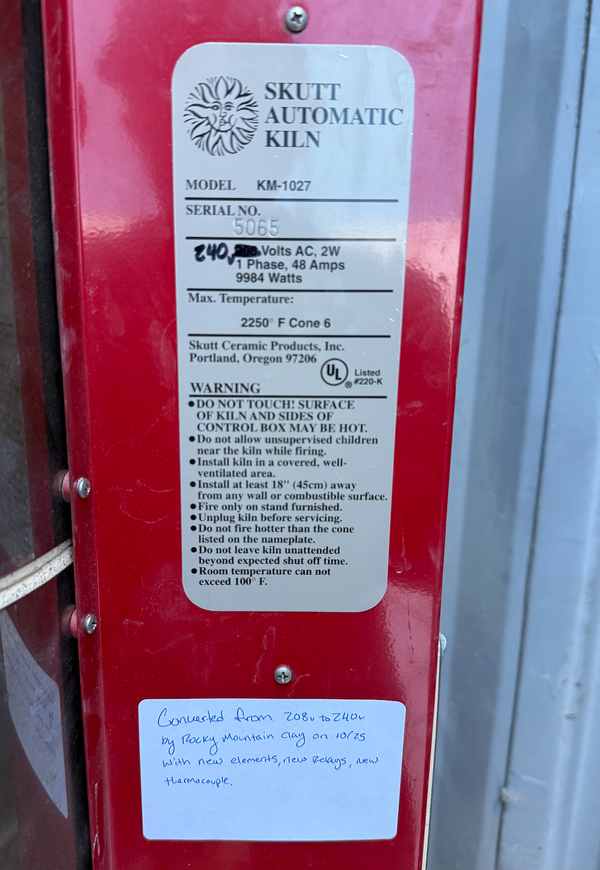 Refurbished Skutt KM 1027, 240 Volt 1 Phase Kiln