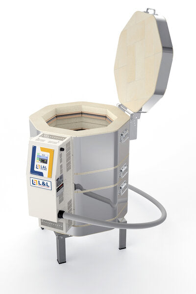 L&L e18M-3, 240 Volt, 1 Phase Pottery Kiln with Genesis Touchscreen