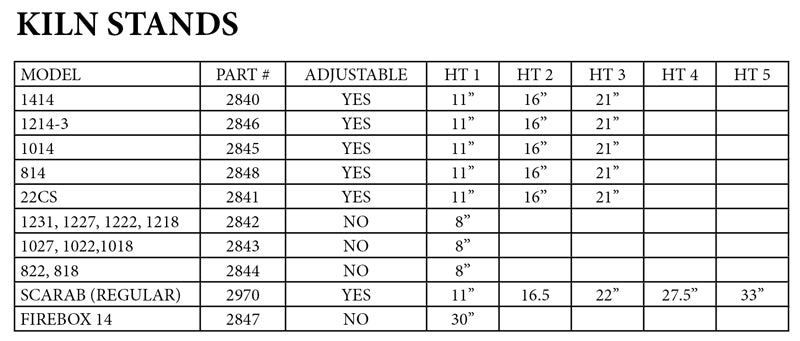 Rolling Stands for Skutt Kilns